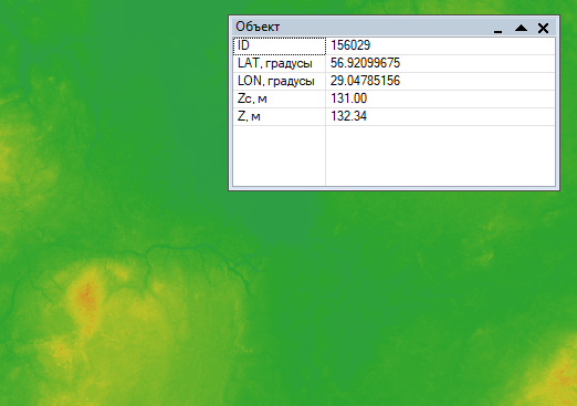 Пример SRTM рельефа