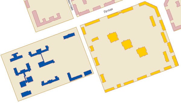 Результат подключения созданной темы к слою Здания