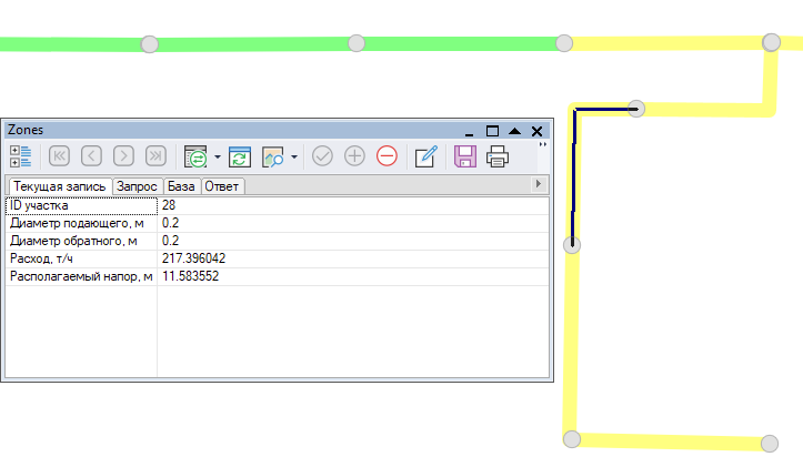 Слой с результатами расчёта
